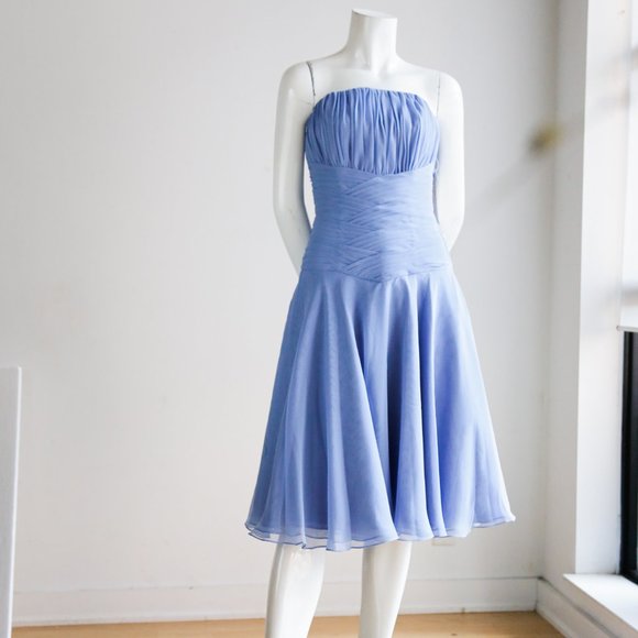 NWT Saison Blanche Pleated Boned Bodice Dress - Picture 3 of 9